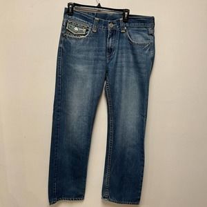 Vintage True Religion Men’s 34 Straight Joey Super T Big T Jeans Made In USA